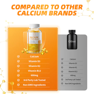 BEAU Calcium แคลเซียม D3 K2 B12 120 แคปซูล เสริมกระดูก แคลเซียม D3 K2 B12 สูตร 4in1 เสริมภูมิคุ้มกัน