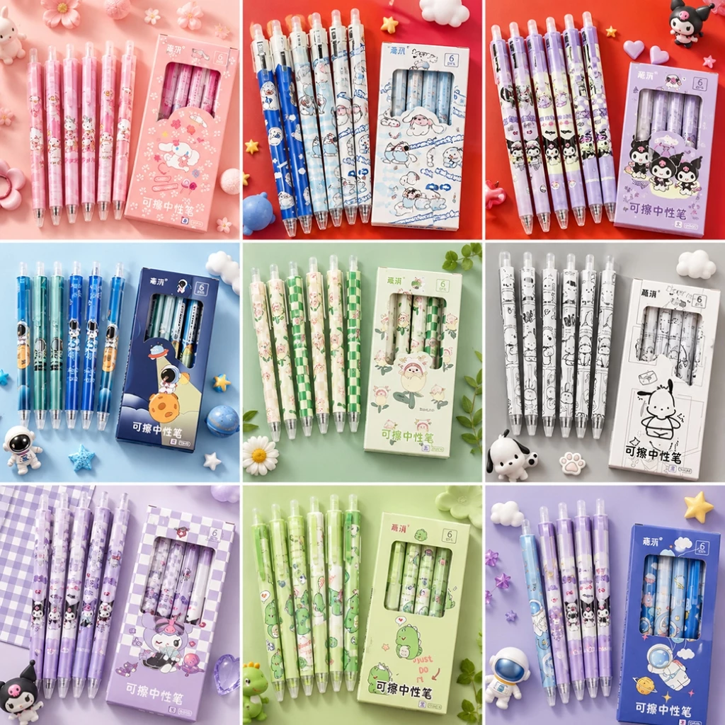 🔥ราคาส่ง🔥ปากกากดลบได้ลายการ์ตูน เจลสีน้ำเงิน✔️พร้อมส่ง ปากกาลบได้แบบกด เครื่องเขียน ปากกาเจลลบได้ thumbnail 9