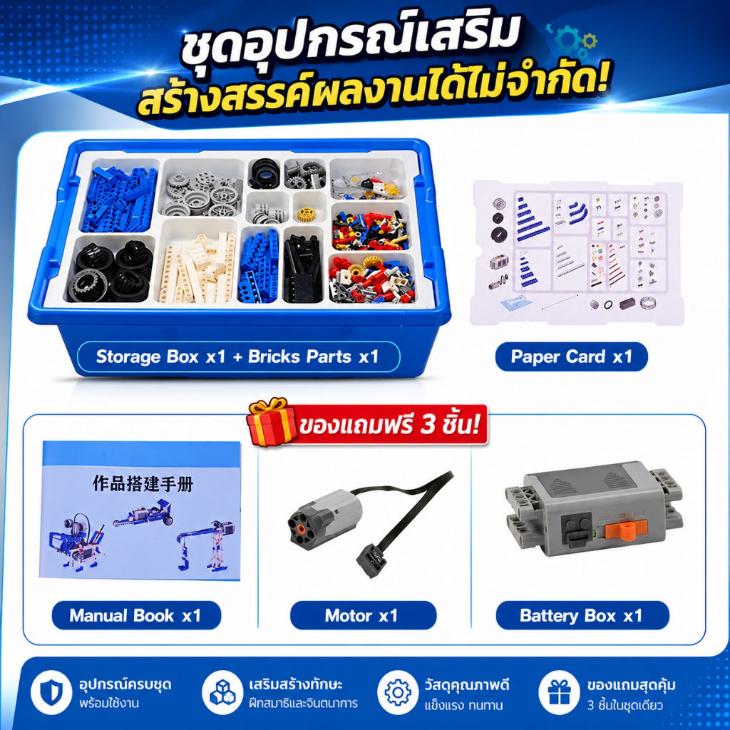 🤖9686 ชุดของเล่นตัวต่อหุ่นยนต์ ชุดตัวต่อหุ่นยนต์ เรียบง่าย คู่มือการศึกษา