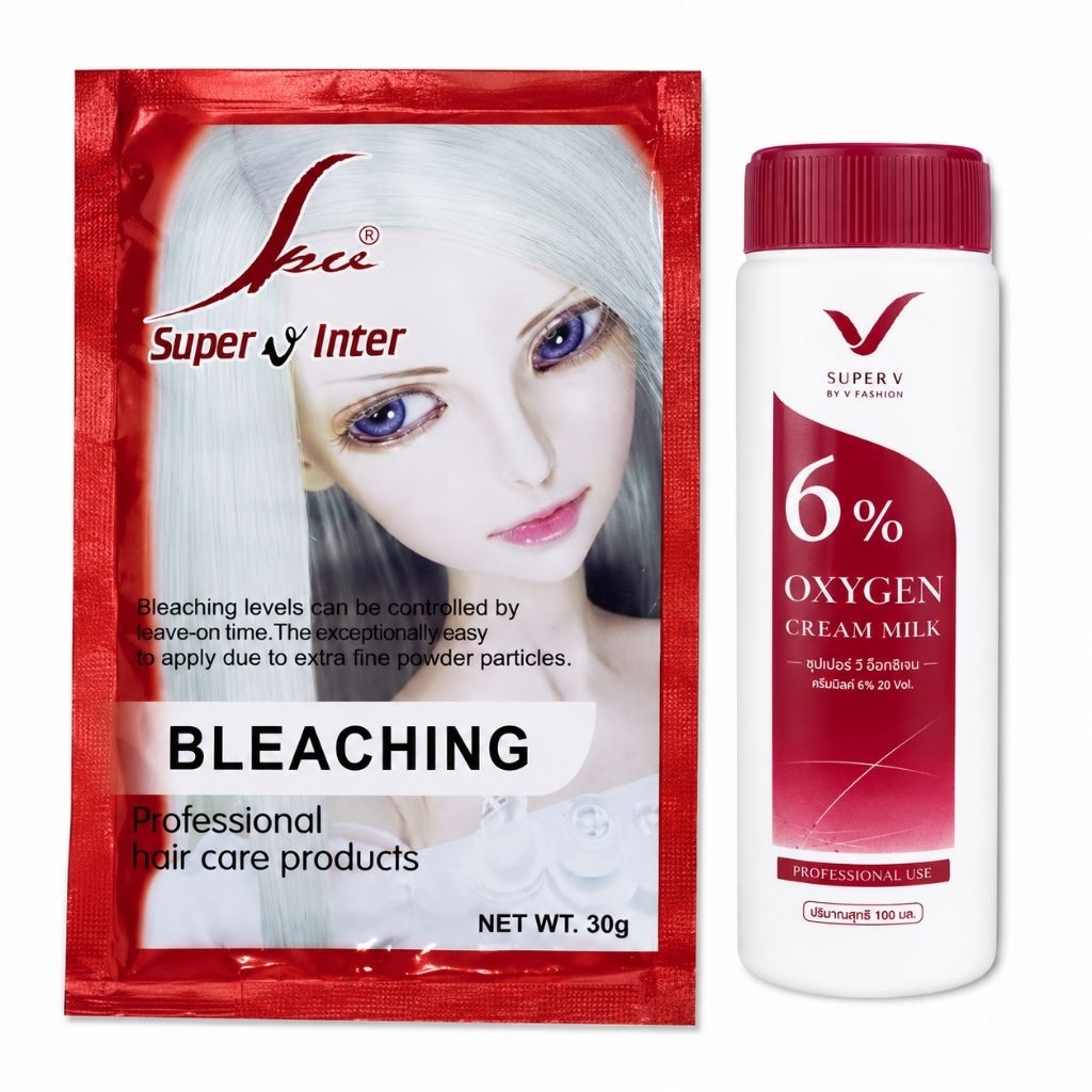 ผงฟอก​สีผม​ ซุปเปอร์​วี​ SPV SUPER V INTER BLEACHING POWDER LIGHTEN #ผงกัด #ผงฟอก #กัดสีผม