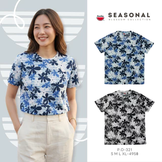 เสื้อแตงโม (SUIKA) - เสื้อยืดคอกลม โปเชียล พิมพ์ลายช้าง ( P.O-144 322 144 034 321 )