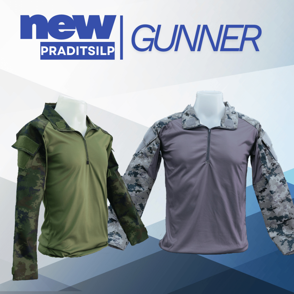 เสื้อคอมแบทเชิร์ต ทร. มีซิป ตีนตุ๊กแก แขนไม่รั้ง ใส่สบาย ยืดหยุ่นได้เยอะ