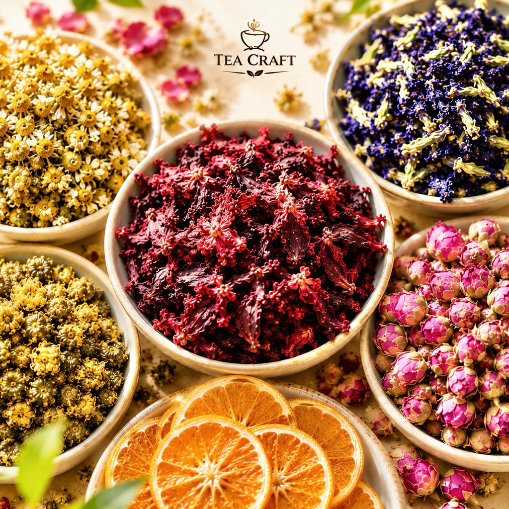 (30 กรัม) TEA CRAFT ชาดอกไม้พรีเมียม (กุหลาบ/หอมหมื่นลี้/คาโมมายล์/อัญชัน/ลาเวนเดอร์/คำฝอย) คัดสรรจากธรรมชาติ 100%