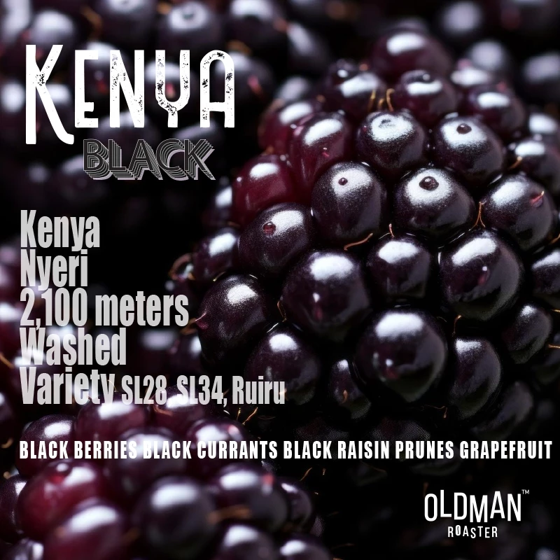 เมล็ดกาแฟ KENYA NYERI " BLACK " (คั่วอ่อน) LIGHT by OLDMAN ROASTER
