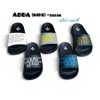 ADDA(KIDS) รองเท้าแตะแบบสวมสำหรับเด็ก รุ่น 32B3K พิมพ์ Let's walk SIZE : 8(25)-3(35)
