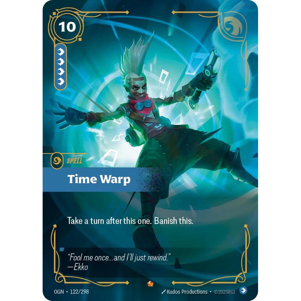 💯 พร้อมส่ง ENG OGN Time Warp Riftbound Official TCG Riot TRADING CARD GAME
