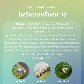 ไพริพรอกซีเฟน 10 (ไพริพรอกซีเฟน 10% W/V EC) 1 ลิตร