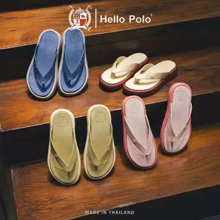 Hello Polo รองเท้าแตะ รุ่น HP8068 รองเท้าแตะหูหนีบ EVA พื้นตึกหนา 4 ซม. น้ำหนักเบา สไตล์มินิมอล