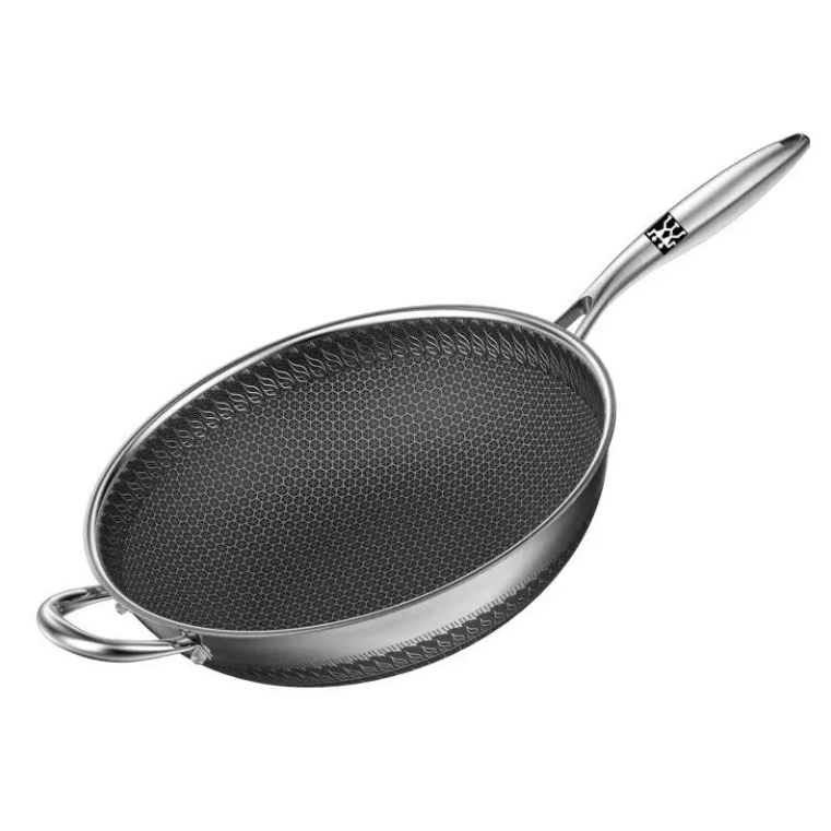 Germany Zwilling Honeycomb frying pan without coating for gas induction cooker