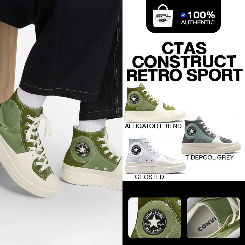 Converse Collection รองเท้าผ้าใบ UX CTAS Construct Retro Sport HI A03471CU3GNXX / A03472CU3GYXX / A05042CU3WTGY (3800)