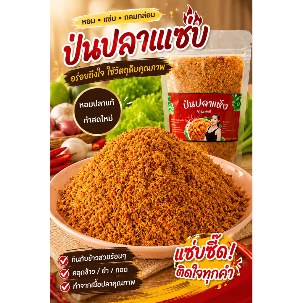 ป่นปลาแห้ง.ไร่จิตภักดี(1ถุง)