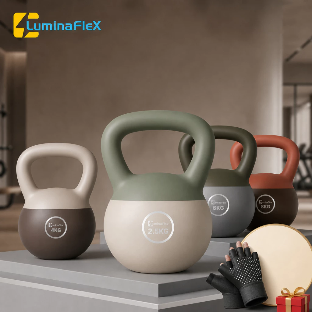 LuminaFlex แคทเทิลเบล ผู้หญิง ดัมเบล Kettlebell 2kg/4kg/6kg/8kg/10kg ผู้หญิง เครื่องออกกำลังกาย