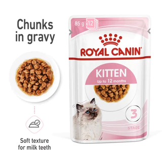 [ยกโหล] Royal Canin อาหารเปียก โรยัล คานิน เปียกแมว ลูกแมว Instinctive / Indoor / Care Gravy เกรวี่ ทะเบียน 07 Complete