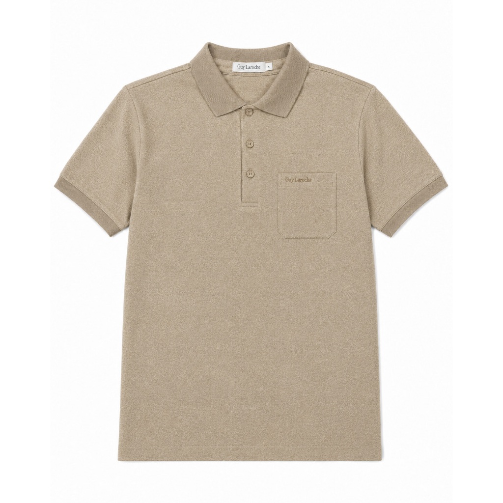Guy Laroche เสื้อโปโลแขนสั้น คอปก ใส่สบาย ระบายอากาศได้ดี ทรง Extra FIT สีน้ำตาล รุ่น BKL6316S6BR