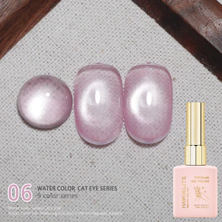 Nawoelite สีทาเล็บเจล สีลูกแก้ว ชุดตัดเล็บ ชุดเจลทาเล็บตาแมวสีสันสดใส 9 สี พร้อมแผ่นสวอช ครบชุดสำหรับทำเล็บสวย ติดทนนาน