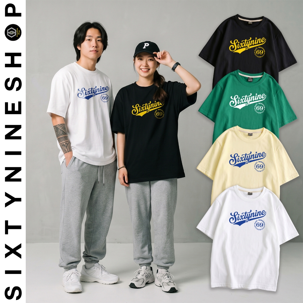 เสื้อยืดผ้าคอตตอน M-4XL พิมพ์ลาย " Sixtynine 69 " พร้อมส่ง