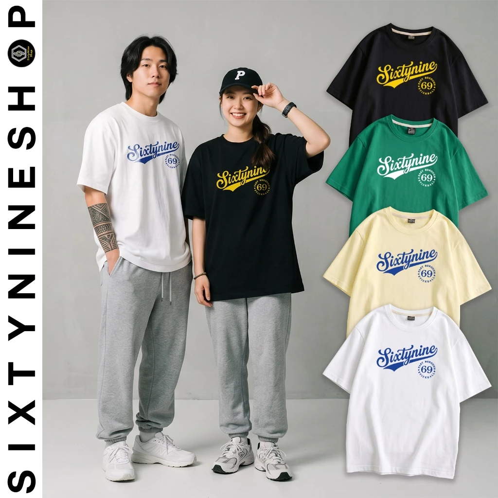 เสื้อยืดผ้าคอตตอน M-4XL พิมพ์ลาย " Sixtynine 69 " พร้อมส่ง