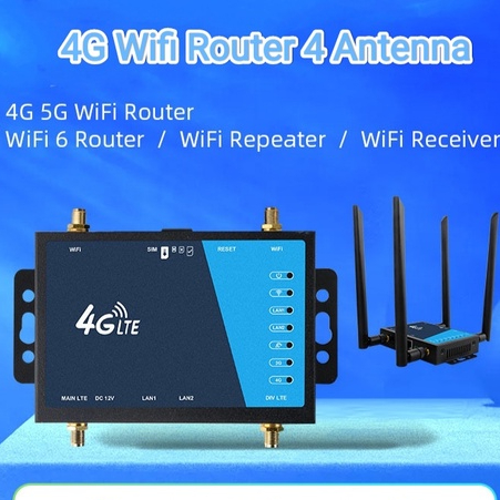 4G Wifi Router 300Mbps 4 Detachable Antenna SMA Port SIM Card Slot Easy Setup Plug Play Melon N300