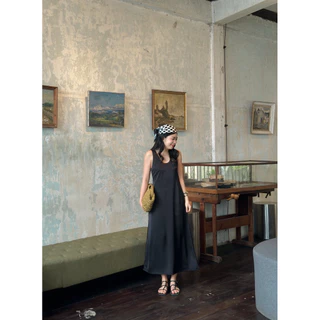 Berin satin dress งายเดรสยาวผ้าซาติน : everydaylookk store