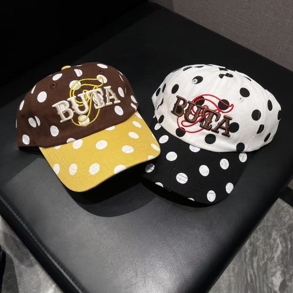 Polka Dot Baseball Cap - พร้อมส่ง หมวก ลายจุด หมวกแก๊ป หมวกเบสบอล
