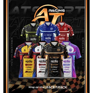 เสื้อพิมพ์ลาย A T SPORT รุ่น A T Racing.V2.(คอปก) ผ้าไมโครหน้าเรียบ ใส่ออกกำลังกาย ใส่ทำกิจกรรมทุกรูปแบบ ใส่เที่ยว