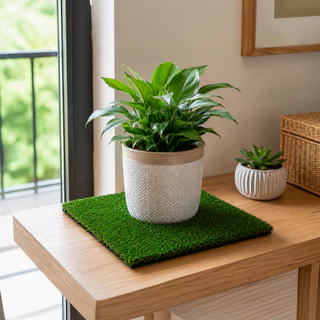หญ้าเทียม 30x30 ซม. แผ่นตกแต่งบ้าน รองของ พร็อพถ่ายสินค้า ล้างง่าย ใช้งานได้หลายมุม