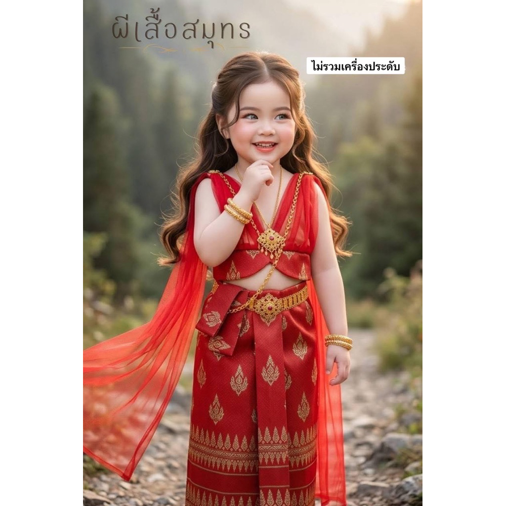 ✨✨ส่งด่วน พร้อมส่ง 🔥🔥ชุดไทยเด็ก *เฉพาะชุด นางเงือก นางยักษ์ ผีเสื้อสมุทร สุนทรภู่ ชุดไทยใส่ไปโรงเรียน เฉพาะชุด ชุดไทย