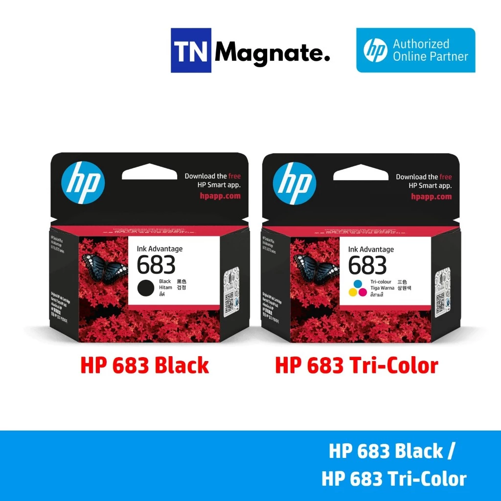 [หมึกพิมพ์อิงค์เจ็ท] HP 683 BK/CO แพคเดี่ยว (หมึกดำ หรือ หมึกสี) - 1 กล่อง