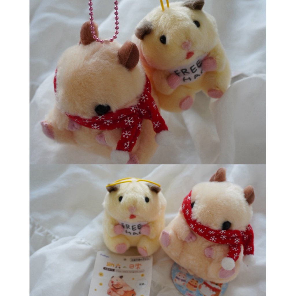 Hamster plush doll with original paper tag, พวงหนูแฮมสเตอร์