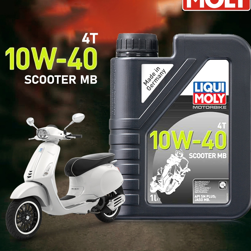 น้ำมันเครื่อง มอเตอร์ไซค์ LIQUI MOLY Scooter MB 10W-40 Liqui Moly Motorbike 4AT 10W-40 ขนาด 1 ลิตร