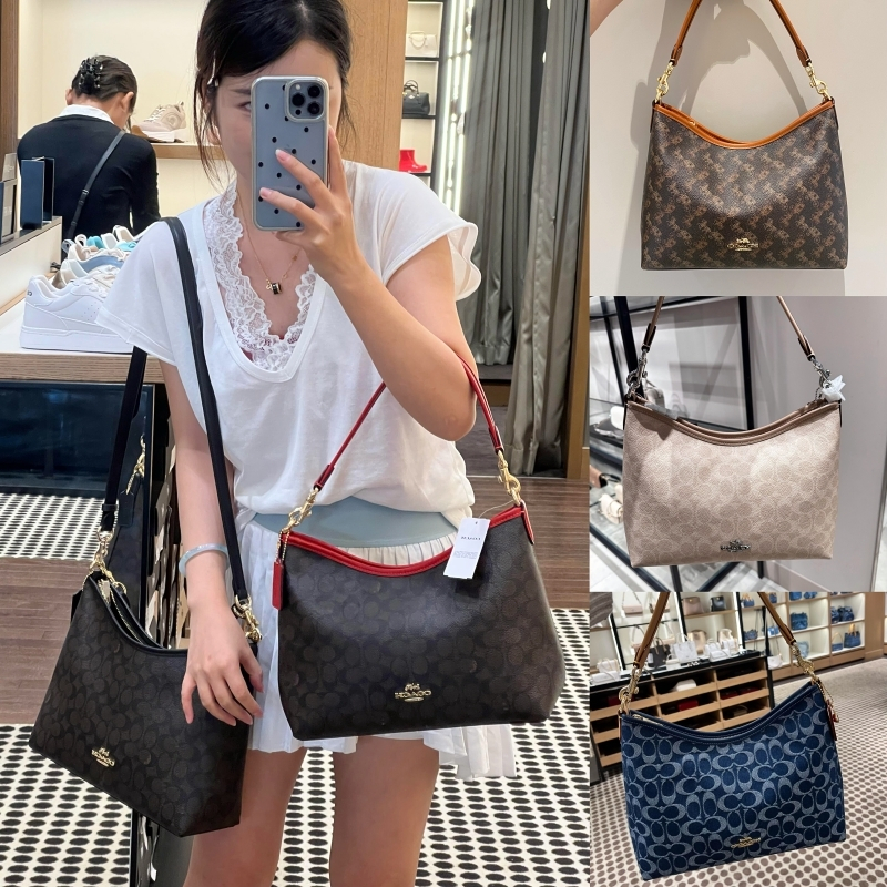 แท้ %COACH Laurel Classic Monogram CrossbodyBag กระเป๋าสะพายไหล่ใส่ของเยอะ สายคู่ถอดได้ สะพายข้างได้