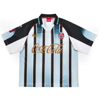 era-won | Coca Cola Jersey Oversized era-won แขนสั้น สำหรับคุณผู้ชาย ลาย Coca Cola สีฟ้า