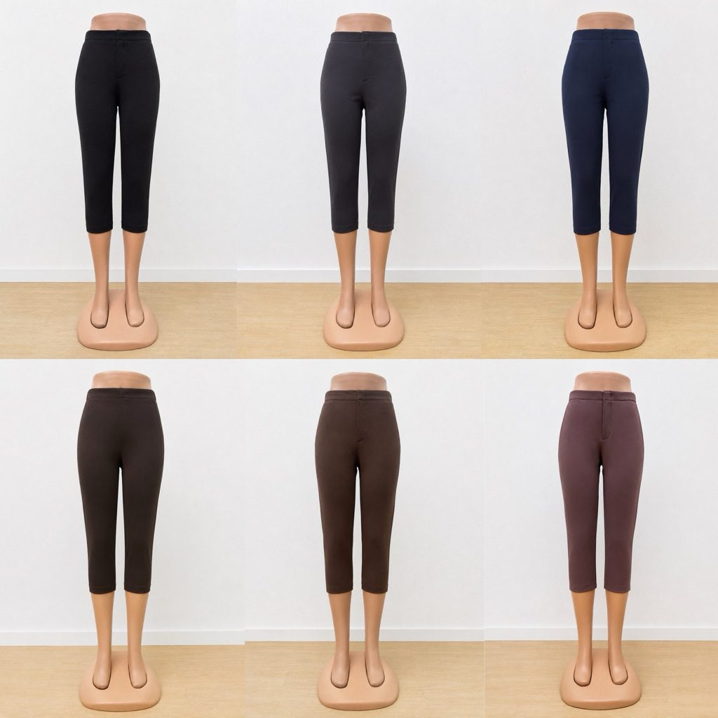 CAVIARE กางเกง5ส่วน ผ้ายืด ใส่ทำงาน ใส่สบาย กางเกงผู้หญิง จัดส่งไว ตะขอหน้า มีกระเป๋า
