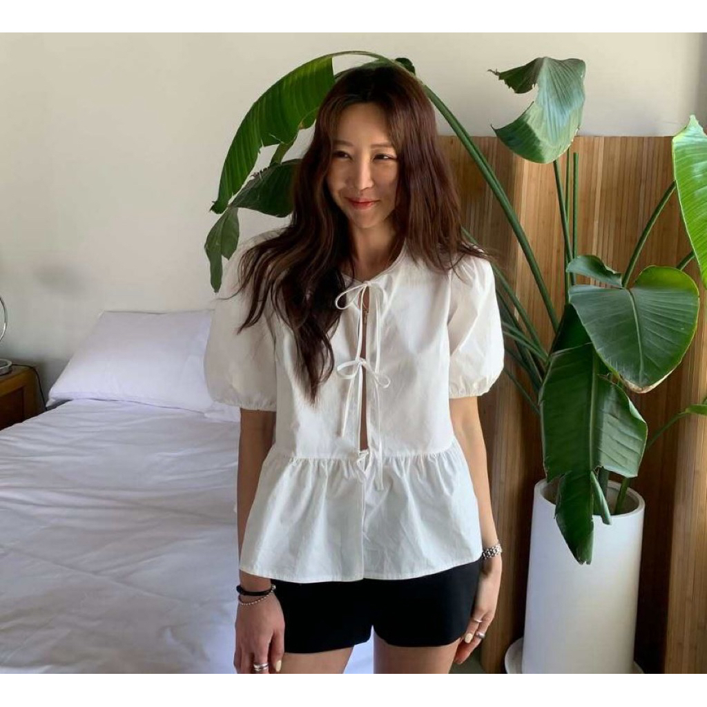 [9146] เสื้ิอผูกโบด้านหน้า
