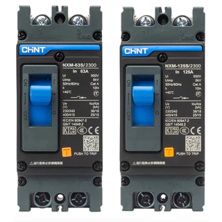 CHINT เบรกเกอร์ MCCB 20-125A เซอร์กิตเบรกเกอร์ 2P 25kA รุ่น NXM-63S/2300 NXM-125S/2300