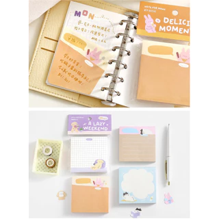 <พร้อมส่ง> #Link2 กระดาษโน๊ต 100แผ่น 🍎 Cute Note 🧸 ลาย หมา แมว9ลาย ❌ไม่มีกาว เครื่องเขียน โน๊ต กระดาษจด Memo สัตว์น้อย