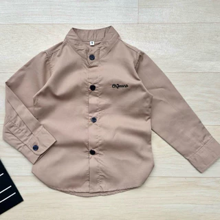 เสื้อเชิ้ตเด็กแขนยาวคอจีน พร้อมส่ง