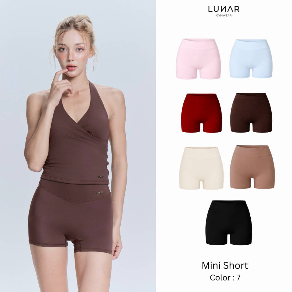 Lunar Gymwear - Mini Short กางเกงขาสั้นสุดแซ่บ เนื้อผ้านุ่มใส่สบาย สาวไซส์ไหนก็สวย ใส่ไปยิมแคชชวลลุควันสบายๆได้เลยค่า