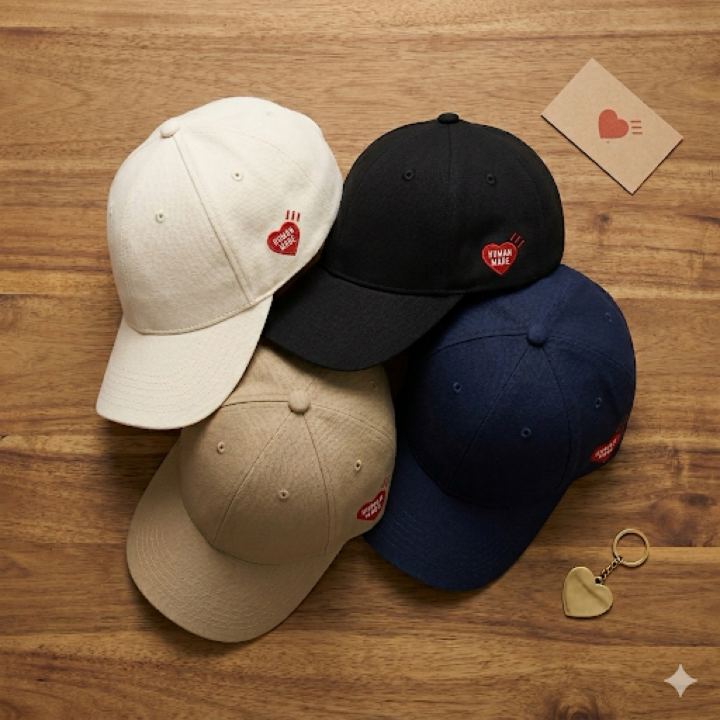 พร้อม​ส่ง​ใน​ไทย​ หมวก Human Made HEART BADGE 6PANEL TWILL CAP มี4สี สีสวยใส่ง่ายออกใหม่เสาร์นี้