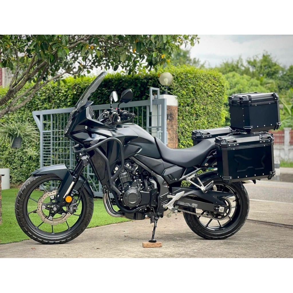 ปี๊ปข้างcb500x/NX500 ชุด3ใบพร้อมแร๊คสีดำ