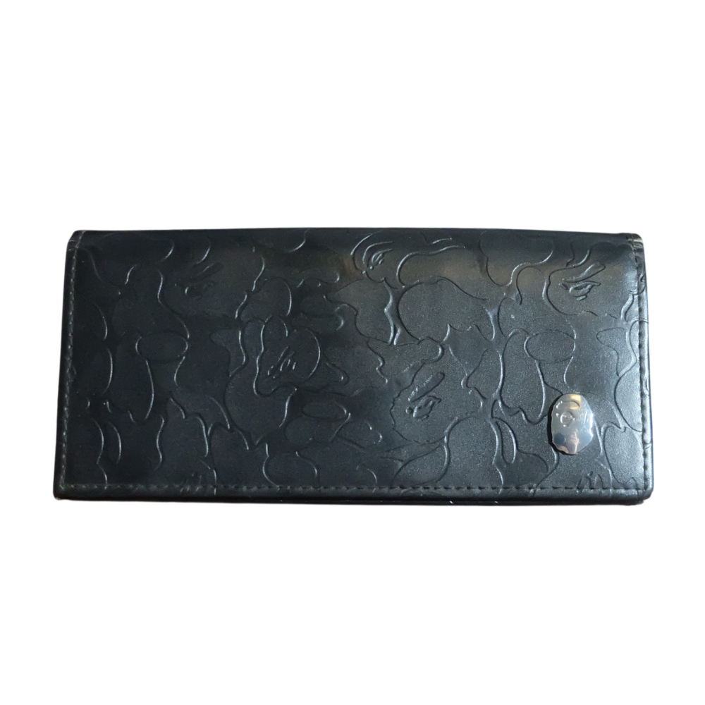 A Bathing Ape Bape Magazine Exclusive Long Wallet กว้าง 4 นิ้ว ยาว 7.5 นิ้ว สีดำ