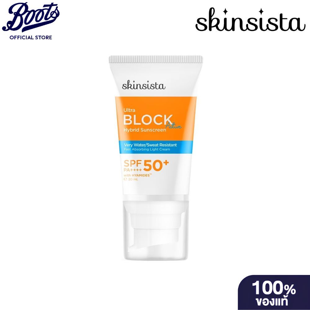 Skinsista Ultra Block Active Hybrid Sunscreen SPF50+ PA++++ 30 Ml.