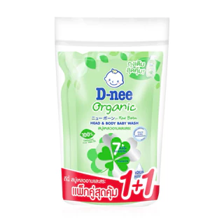 D-nee ดีนี่ออร์แกนิค สบู่เหลวอาบและสระ ถุงเติมขนาด 350 มล แพ็ค 2 ถุง