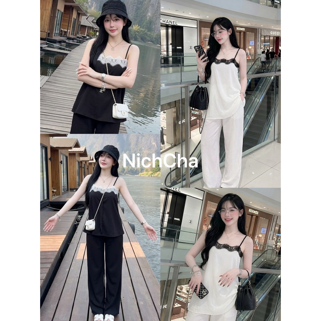 🤍🌸Lace set  งานลูกไม้ set 2 ชิ้น ทั้งชุด มีซับใน ผ้าไม่บาง น่ารักมากก ผ้าClutch ผ้านำเข้า