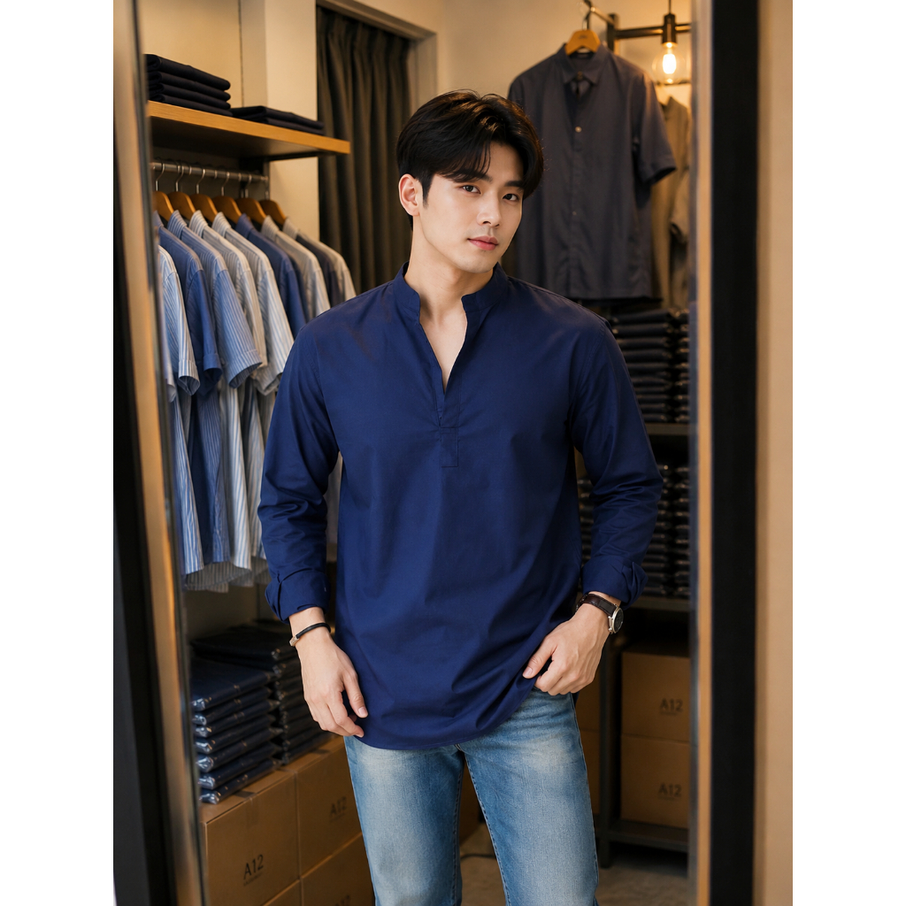 เสื้อเชิ้ต คอโปโล สีพื้น  พร้อมส่ง