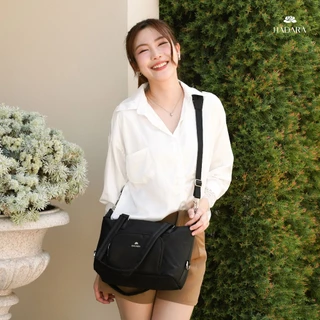 Hadara Moment Series No.41 กระเป๋าสะพาย 16 ช่องจัดเก็บ ผ้า Zena น้ำหนักเบา ใส่ IPad 10.2 ได้