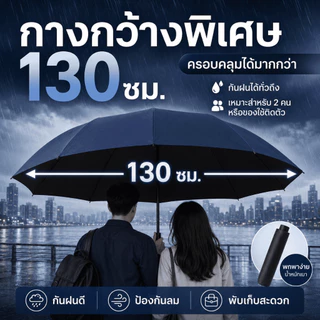 ร่มพับอัตโนมัติ ร่มเปิดปิดพับอัตโนมัติ ทนทาน น้ำหนักเบา กันฝน กันแดด พกพาง่าย กันแสง UV สีมินิมอล