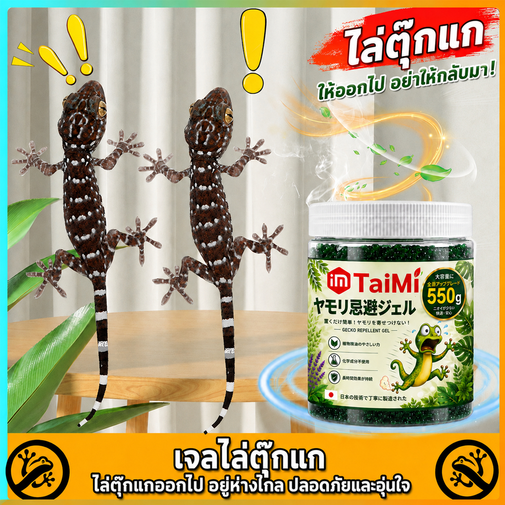 เจลไล่จิ้งจก 550g  เจลไล่ตุ๊กแก ที่ไล่จิ้งจก ไล่ตุ๊กแก สูตรสมุนไพร กลิ่นธรรมชาติ ปลอดภัย ใช้ได้ในบ้าน