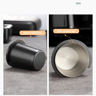 【จัดส่งทันที】 Dosing cup ถ้วยโดส กระบอก รองผงกาแฟไม่ให้หก 51mm 58mm Silver ถ้วยสแตนเลส ตวงเมล็ด