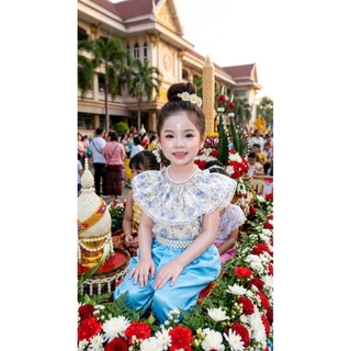 ชุดไทย🌸 คอระบายลูกไม้ลูกสาว น่ารักสุดๆ
